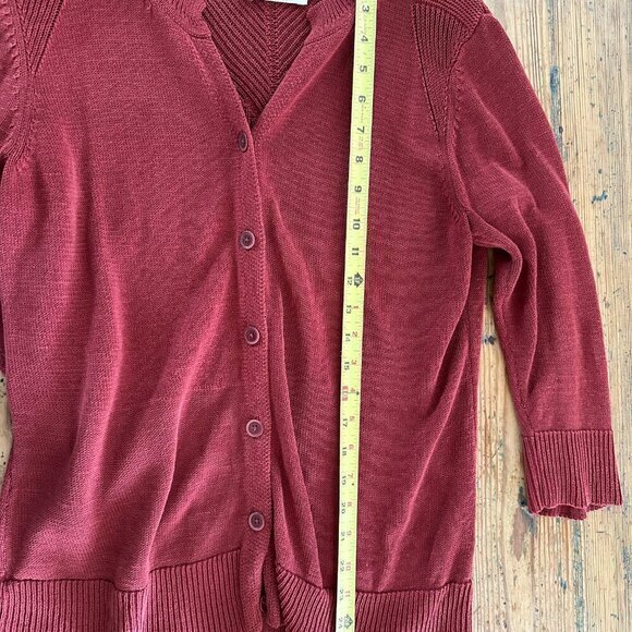 Vintage Coldwater Creek Rust Cardigan Sweater in good condition no holes or stai - Picture 6 of 7